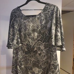 Open back floral blouse